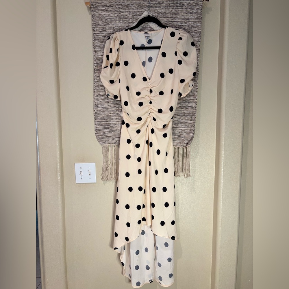 A New Day Cream and Black Asymmetrical Sundress